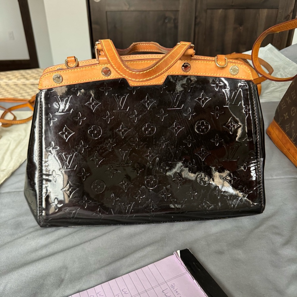 Louis Vuitton vernis amarante tote bag